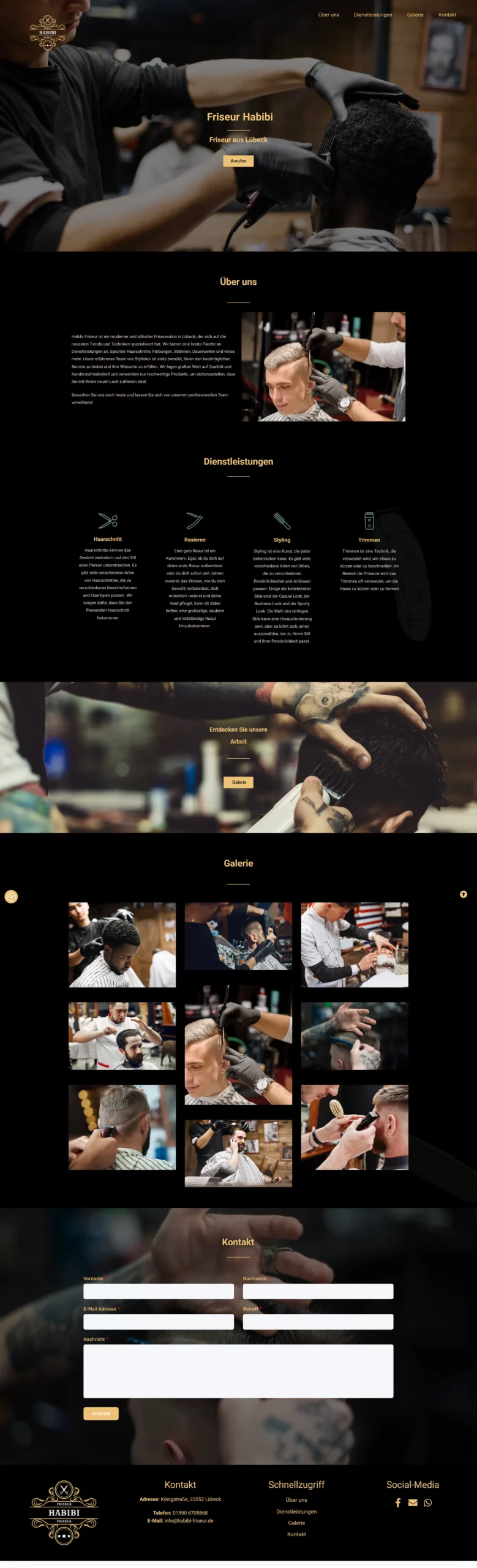 Webdesign München Northbay - Friseur Habibi Webseite