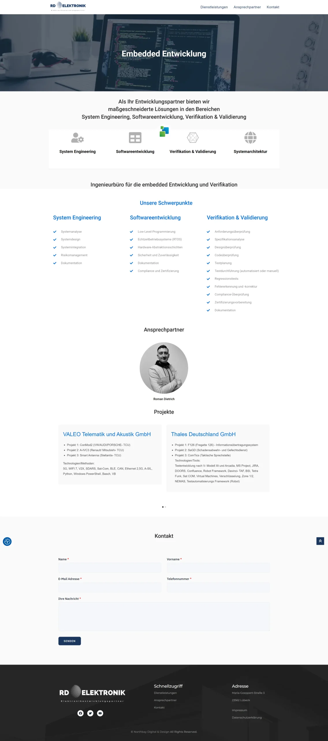 webdesign münchen Northbay - RD Elektonik www.rd-elektronik.de Design