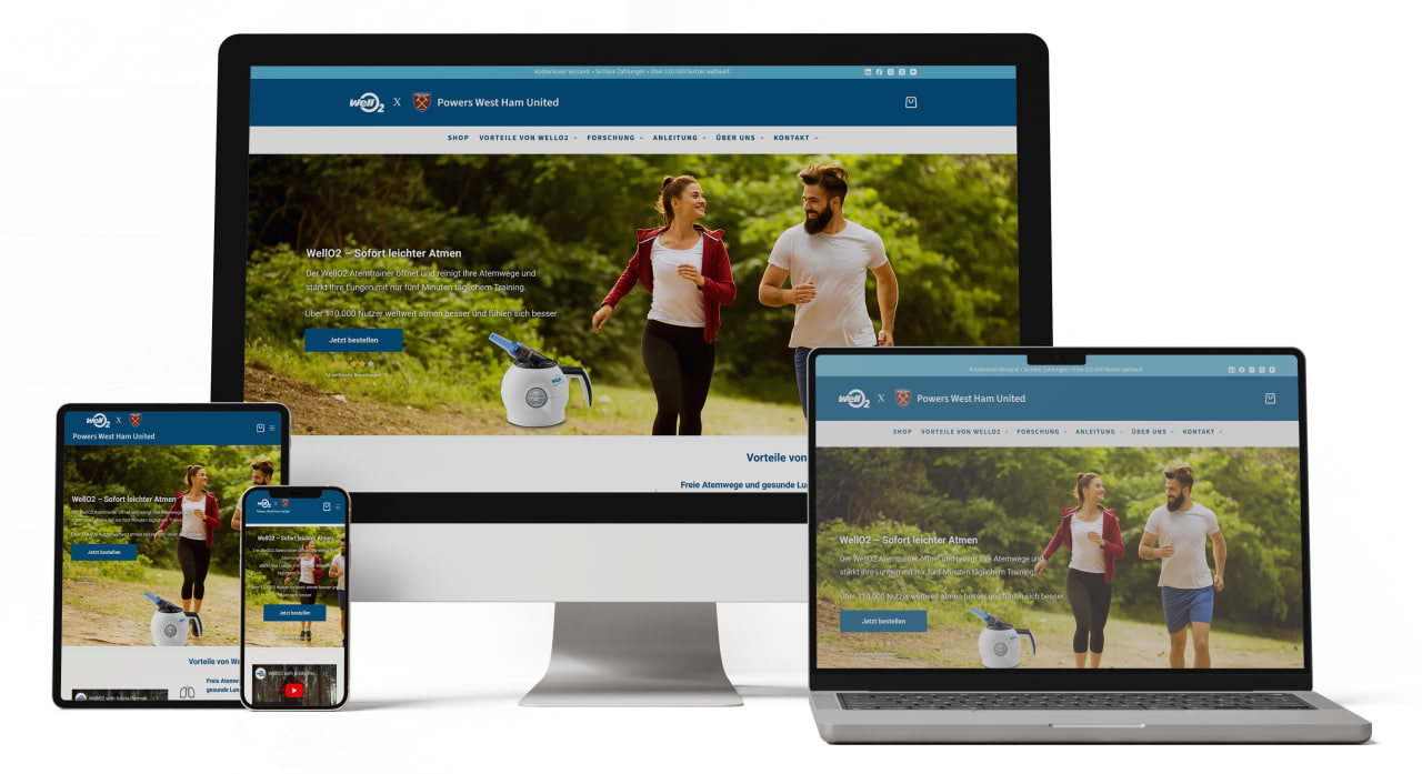 Mehr über den Artikel erfahren WEBDESIGN MÜNCHEN WellO2 Onlineshop