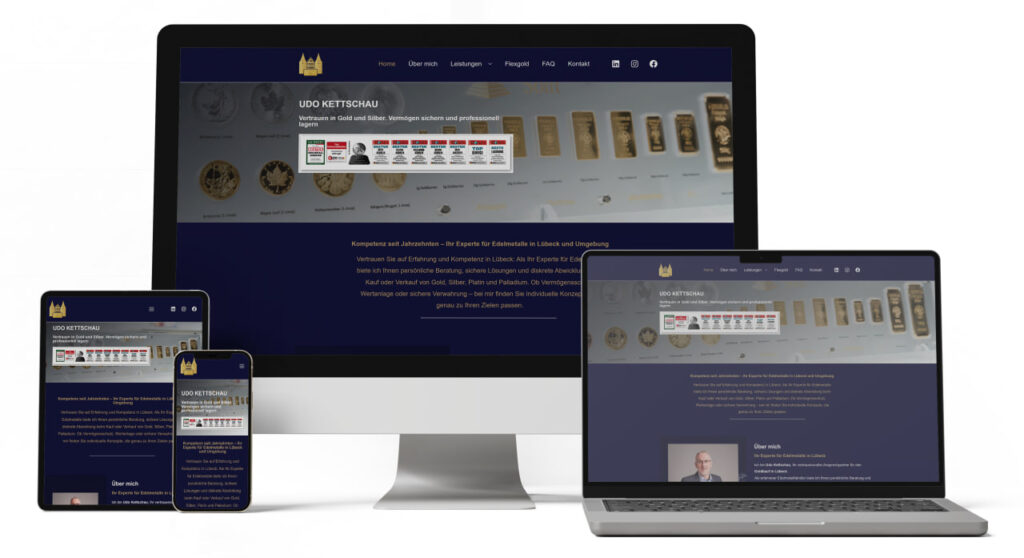 Webdesign SEO Agentur München Northbay Digital & Design Webseite Edelmetalle Lübeck