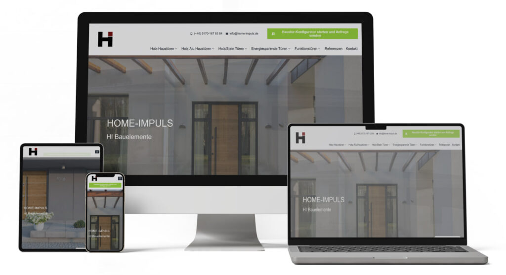 Webdesign SEO Agentur München Northbay Digital & Design Webseite Home Impuls Bauelemente