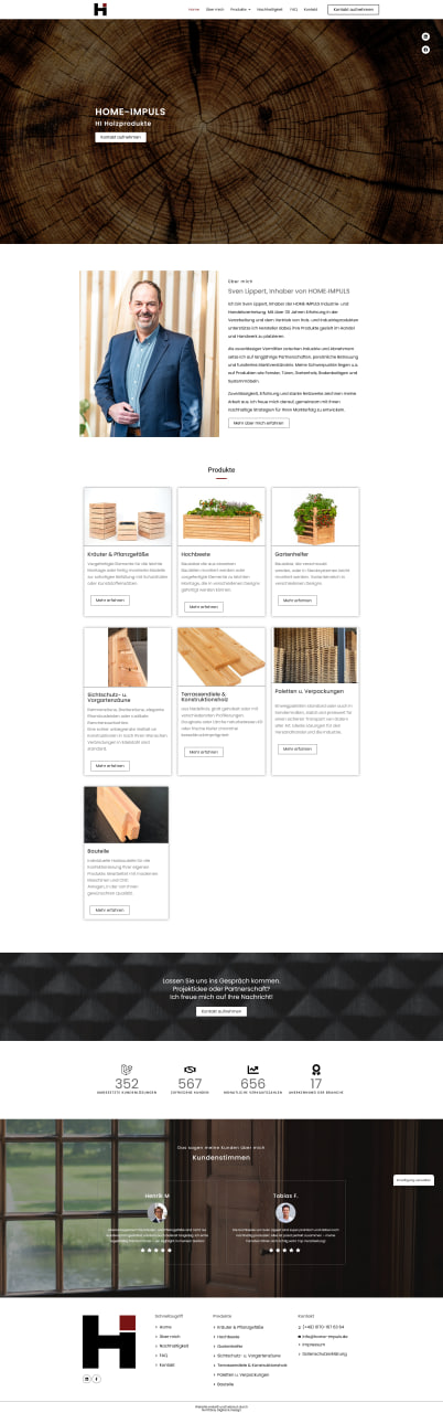 Webdesign SEO Agentur München Northbay Digital & Design Webseite Home Impuls Holzprodukte