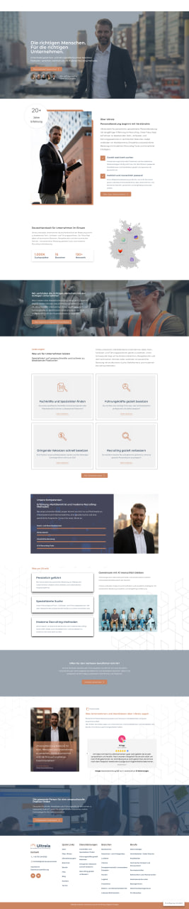ultreia-personal.de Webseite Referenz von Northbay Digital & Design Agentur in München